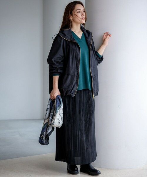 L size ONWARD(大きいサイズ) / エルサイズオンワード ニット・セーター | 【Lサイズ限定/洗える】ヴィスコースストレッチ Vネック ニット | 詳細15