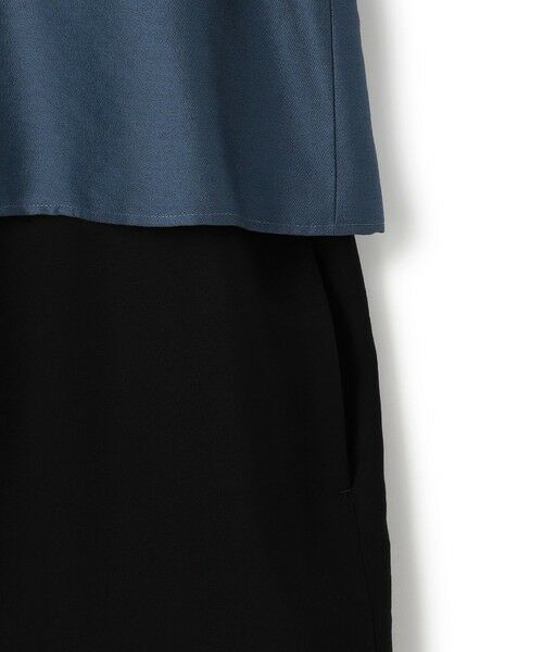 L size ONWARD(大きいサイズ) / エルサイズオンワード ロング・マキシ丈ワンピース | 【洗える】ウールワッシャーツイル シャツドッキング ワンピース | 詳細10