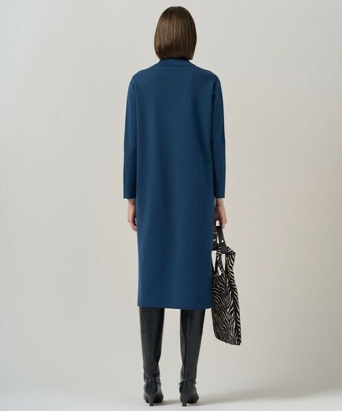 L size ONWARD(大きいサイズ) / エルサイズオンワード ミニ丈・ひざ丈ワンピース | 【洗える】 シルキーウールダブルフェイス ハイネックニットワンピース | 詳細2