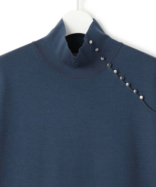 L size ONWARD(大きいサイズ) / エルサイズオンワード ミニ丈・ひざ丈ワンピース | 【洗える】 シルキーウールダブルフェイス ハイネックニットワンピース | 詳細5