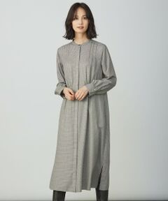 L size ONWARD(大きいサイズ) / エルサイズオンワード ミニ丈・ひざ丈ワンピース | サイロチェック ストライプ ワンピース