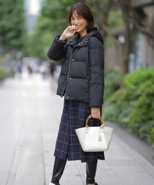 L size ONWARD(大きいサイズ) / エルサイズオンワード ミニ丈・ひざ丈ワンピース | サイロチェック ストライプ ワンピース | 詳細6