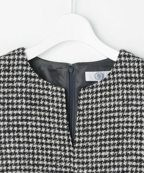 L size ONWARD(大きいサイズ) / エルサイズオンワード ロング・マキシ丈スカート | ウールシルク ハウンドトゥース ジャンパースカート | 詳細8