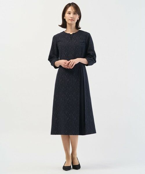 L size ONWARD(大きいサイズ) / エルサイズオンワード ドレス | ボタニカルジャガード ワンピース | 詳細3