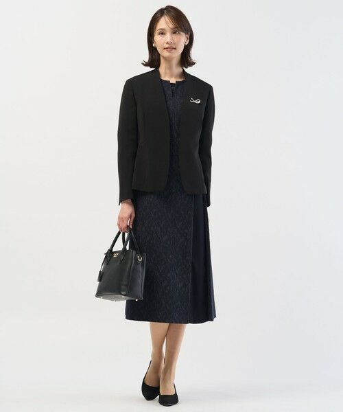 L size ONWARD(大きいサイズ) / エルサイズオンワード ドレス | ボタニカルジャガード ワンピース | 詳細4