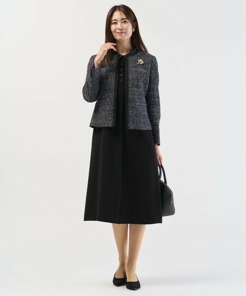 L size ONWARD(大きいサイズ) / エルサイズオンワード ドレス | 【2way】セラテリーダブルクロス 襟付き ワンピース | 詳細3