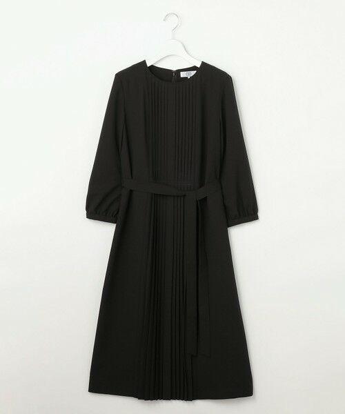 L size ONWARD(大きいサイズ) / エルサイズオンワード ロング・マキシ丈ワンピース | ノルディス2wayジョーゼット フロントプリーツ ワンピース | 詳細6