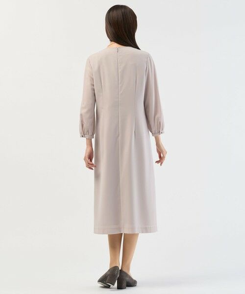 L size ONWARD(大きいサイズ) / エルサイズオンワード ロング・マキシ丈ワンピース | ノルディス2wayジョーゼット フロントプリーツ ワンピース | 詳細10