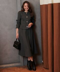 L size ONWARD(大きいサイズ) / エルサイズオンワード セットアップ | 【2SET】ジャケット × フレアスカート セット