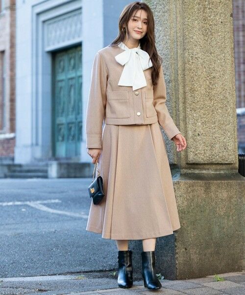 L size ONWARD(大きいサイズ) / エルサイズオンワード セットアップ | 【2SET】ジャケット × フレアスカート セット | 詳細24