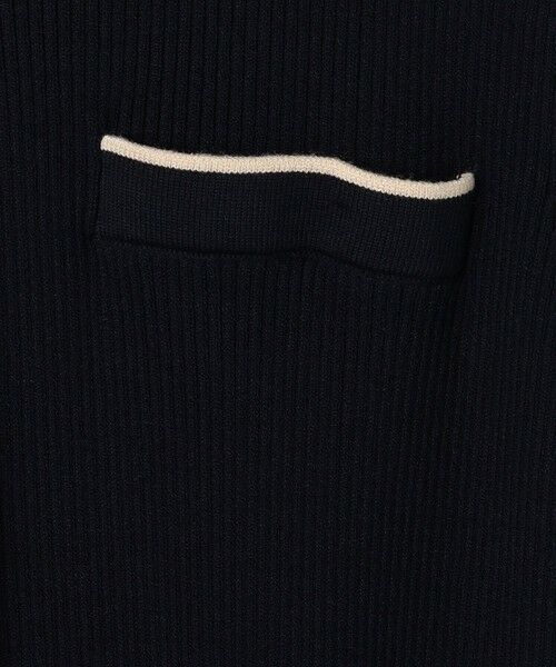 L size ONWARD(大きいサイズ) / エルサイズオンワード ミニ丈・ひざ丈ワンピース | バイカラーデザインニット ワンピース | 詳細11