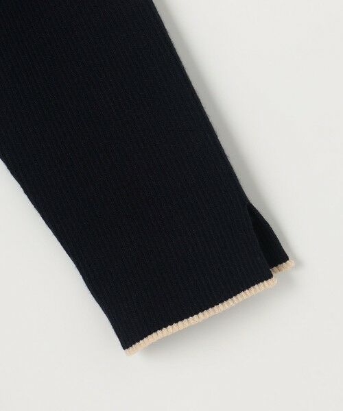 L size ONWARD(大きいサイズ) / エルサイズオンワード ミニ丈・ひざ丈ワンピース | バイカラーデザインニット ワンピース | 詳細9