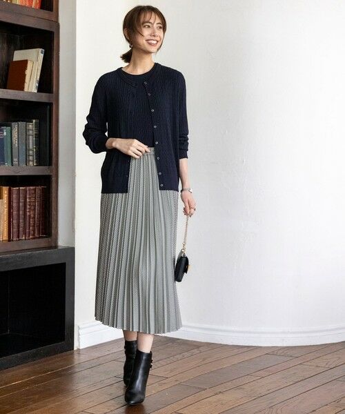 L size ONWARD(大きいサイズ) / エルサイズオンワード セットアップ | 【2SET】ボリューム ニット×プリーツ スカート セット | 詳細29