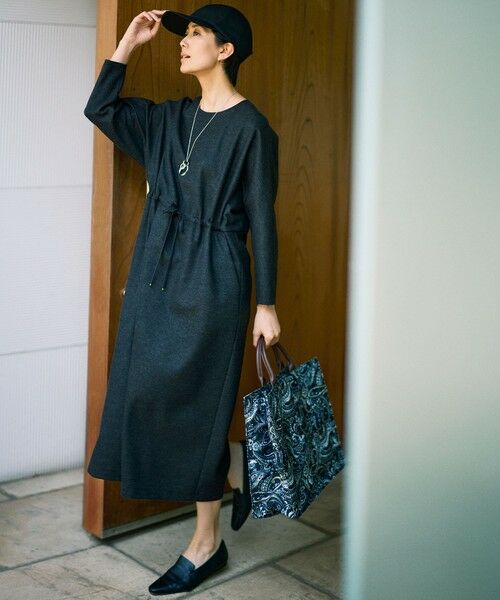 L size ONWARD(大きいサイズ) / エルサイズオンワード ロング・マキシ丈ワンピース | 【カタログ掲載】TWダンボールジャージ ワンピース | 詳細1