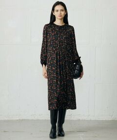 L size ONWARD(大きいサイズ) / エルサイズオンワード ロング・マキシ丈ワンピース | マルチポルカドットプリント ワンピース