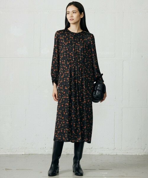 L size ONWARD(大きいサイズ) / エルサイズオンワード ロング・マキシ丈ワンピース | マルチポルカドットプリント ワンピース | 詳細11