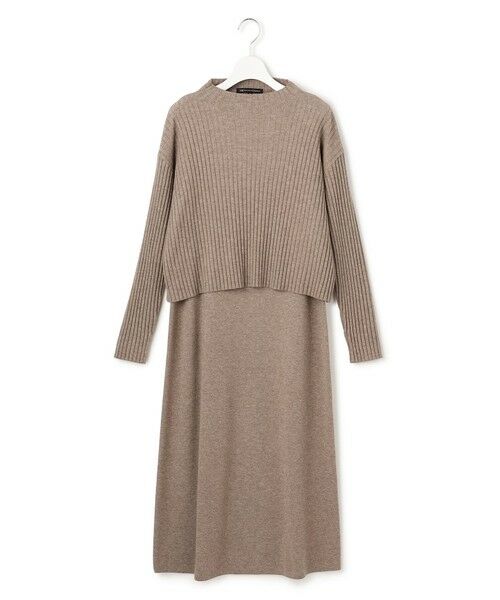 L size ONWARD(大きいサイズ) / エルサイズオンワード ミニ丈・ひざ丈ワンピース | 【洗える】レイヤードニットツイン ワンピース | 詳細14