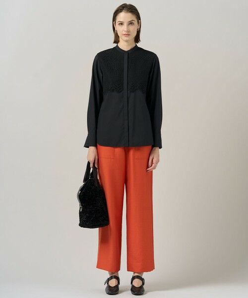 L size ONWARD(大きいサイズ) / エルサイズオンワード その他パンツ | 【洗える】ウールワッシャーツイル ワイドストレートパンツ | 詳細6