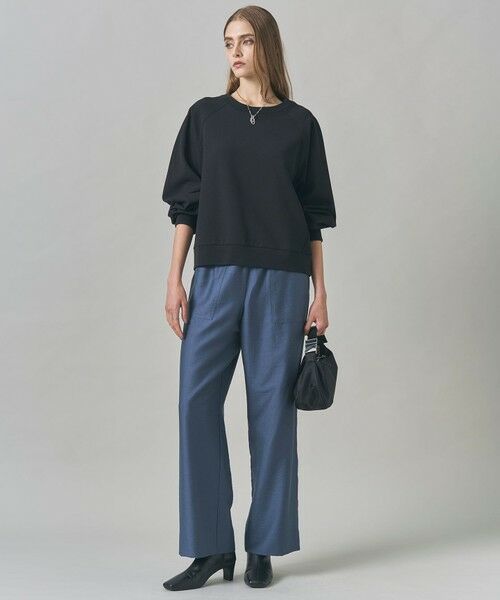 L size ONWARD(大きいサイズ) / エルサイズオンワード その他パンツ | 【洗える】ウールワッシャーツイル ワイドストレートパンツ | 詳細18