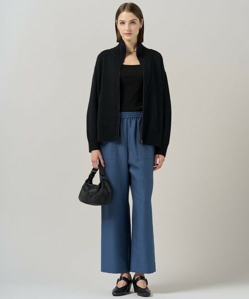 L size ONWARD(大きいサイズ) / エルサイズオンワード その他パンツ | 【洗える】ウールワッシャーツイル ワイドストレートパンツ | 詳細22