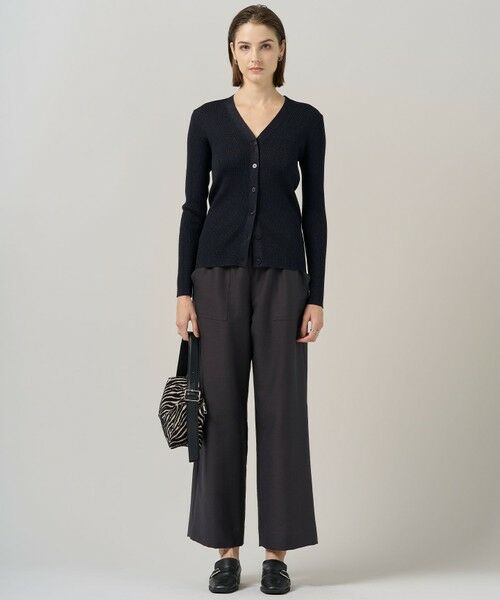 L size ONWARD(大きいサイズ) / エルサイズオンワード その他パンツ | 【洗える】ウールワッシャーツイル ワイドストレートパンツ | 詳細25