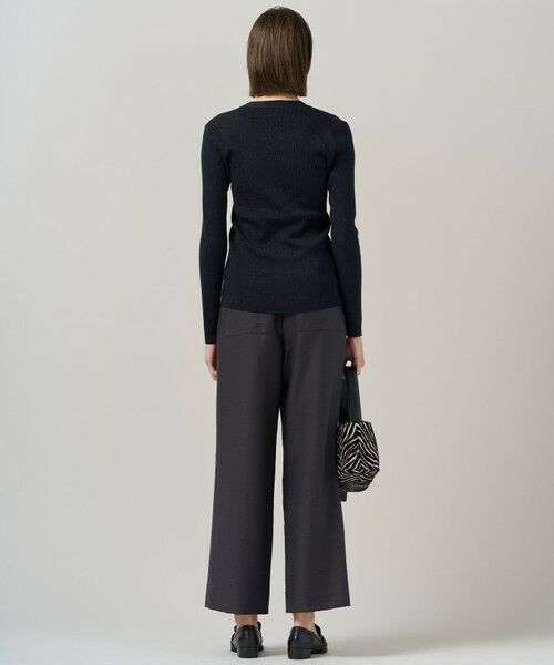 L size ONWARD(大きいサイズ) / エルサイズオンワード その他パンツ | 【洗える】ウールワッシャーツイル ワイドストレートパンツ | 詳細26