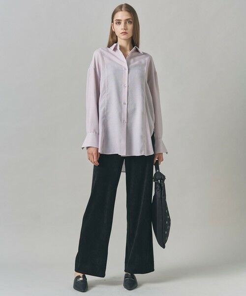 L size ONWARD(大きいサイズ) / エルサイズオンワード その他パンツ | 【洗える】 ラッセルライトピケ ストレートパンツ | 詳細3