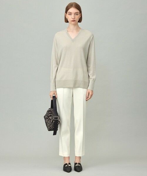 L size ONWARD(大きいサイズ) / エルサイズオンワード その他パンツ | 【洗える】 トリアセボディシェルピーチ スティックパンツ | 詳細9