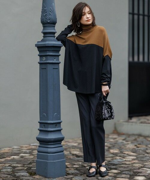 L size ONWARD(大きいサイズ) / エルサイズオンワード その他パンツ | 【洗える】 トリアセボディシェルピーチ スティックパンツ | 詳細26