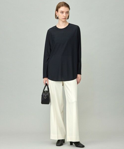 L size ONWARD(大きいサイズ) / エルサイズオンワード その他パンツ | 【洗える】 トリアセボディシェルピーチ ワイドパンツ | 詳細14
