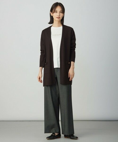 L size ONWARD(大きいサイズ) / エルサイズオンワード その他パンツ | シャンブレー2wayストレッチ ワイド ストレート パンツ | 詳細11