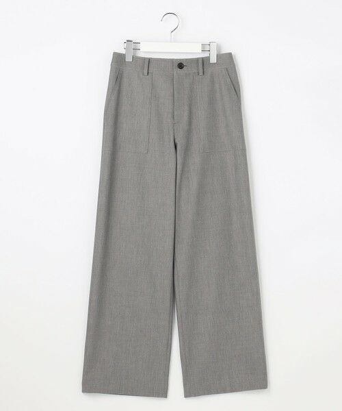 L size ONWARD(大きいサイズ) / エルサイズオンワード その他パンツ | シャンブレー2wayストレッチ ワイド ストレート パンツ | 詳細25