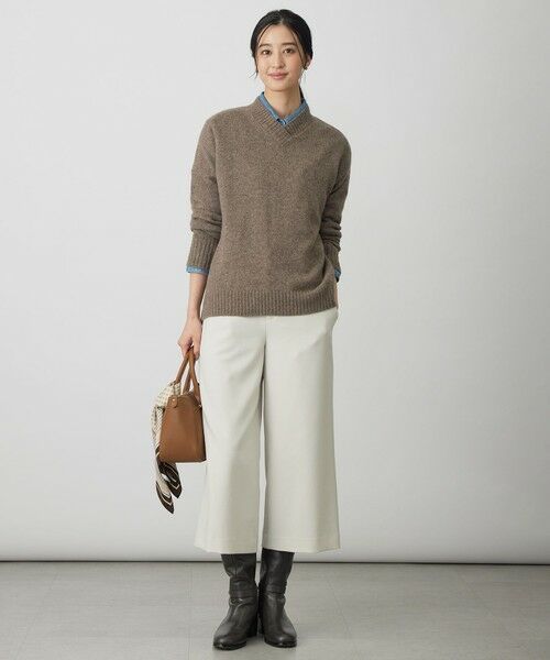 L size ONWARD(大きいサイズ) / エルサイズオンワード その他パンツ | 【WEB限定カラーあり】ツムギートflannel クロップド パンツ | 詳細7