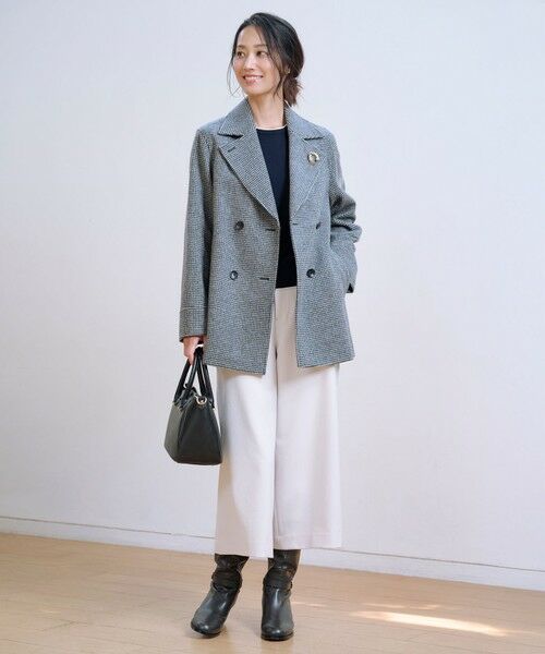 L size ONWARD(大きいサイズ) / エルサイズオンワード その他パンツ | 【WEB限定カラーあり】ツムギートflannel クロップド パンツ | 詳細4