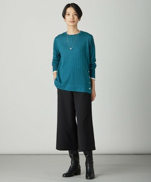 L size ONWARD(大きいサイズ) / エルサイズオンワード その他パンツ | 【WEB限定カラーあり】ツムギートflannel クロップド パンツ | 詳細28