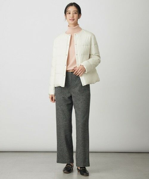 L size ONWARD(大きいサイズ) / エルサイズオンワード その他パンツ | シルクネップツイード スレート パンツ | 詳細4