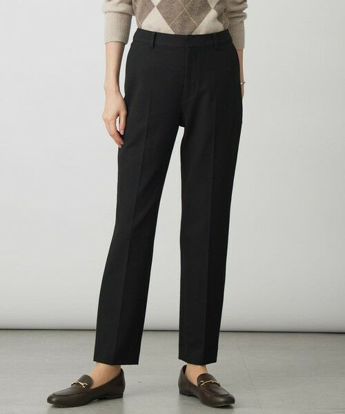 L size ONWARD(大きいサイズ)/エルサイズオンワード チェルビック テーパード パンツ ブラック系 T17