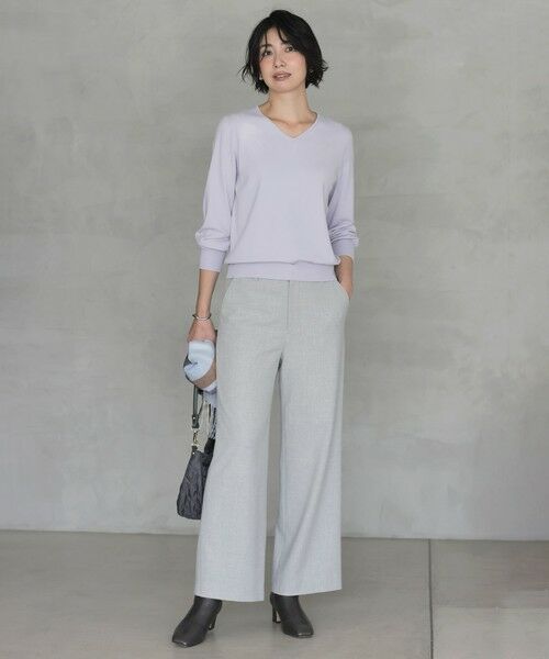 L size ONWARD(大きいサイズ) / エルサイズオンワード その他パンツ | チェルビック セミワイド パンツ | 詳細1