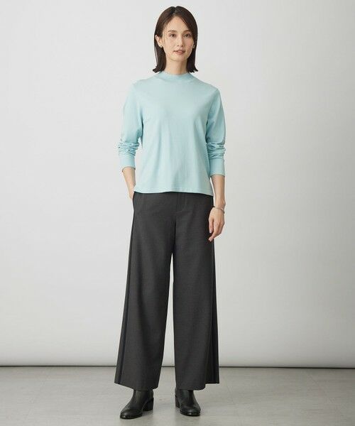 L size ONWARD(大きいサイズ) / エルサイズオンワード その他パンツ | ジョーゼット裏起毛 ワイド パンツ | 詳細11