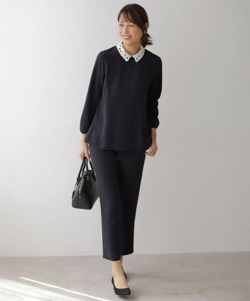 L size ONWARD(大きいサイズ) / エルサイズオンワード その他パンツ | 【セットアップ対応】セラテリーダブルクロス テーパード パンツ | 詳細14