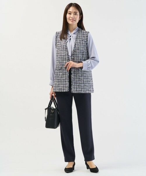 L size ONWARD(大きいサイズ) / エルサイズオンワード その他パンツ | 【セットアップ対応】セラテリーダブルクロス テーパード パンツ | 詳細22