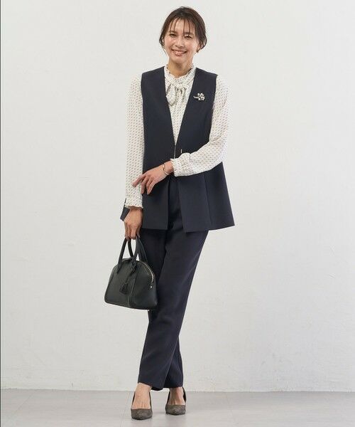 L size ONWARD(大きいサイズ) / エルサイズオンワード その他パンツ | 【セットアップ対応】セラテリーダブルクロス テーパード パンツ | 詳細16