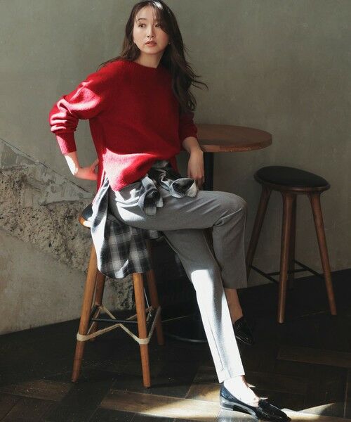 L size ONWARD(大きいサイズ) / エルサイズオンワード その他パンツ | ビューティサーモ2WAYストレッチ テーパードパンツ | 詳細15