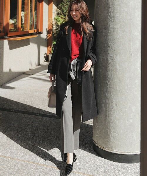 L size ONWARD(大きいサイズ) / エルサイズオンワード その他パンツ | ビューティサーモ2WAYストレッチ テーパードパンツ | 詳細16