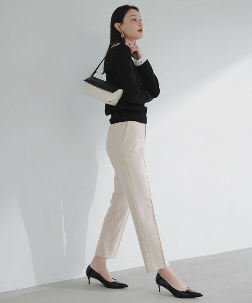 L size ONWARD(大きいサイズ) / エルサイズオンワード その他パンツ | ビューティサーモ2WAYストレッチ テーパードパンツ | 詳細24