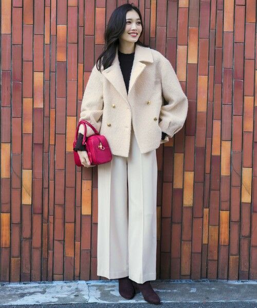 L size ONWARD(大きいサイズ) / エルサイズオンワード その他パンツ | ビューティサーモ2WAYストレッチ ワイドパンツ | 詳細13