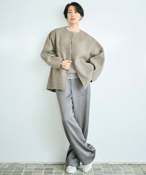 L size ONWARD(大きいサイズ) / エルサイズオンワード その他パンツ | 【カタログ掲載】ドレーピーサテンベイカー パンツ | 詳細2