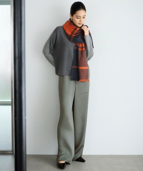 L size ONWARD(大きいサイズ) / エルサイズオンワード その他パンツ | 【カタログ掲載】ドレーピーサテンベイカー パンツ | 詳細3