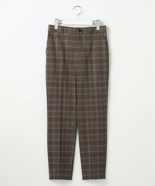 L size ONWARD(大きいサイズ) / エルサイズオンワード その他パンツ | 【19号サイズまで展開】TRギャバ裏起毛チェック柄テーパード パンツ | 詳細3