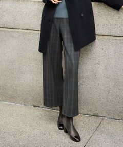 L size ONWARD(大きいサイズ) / エルサイズオンワード その他パンツ | 【19号サイズまで展開】TRギャバ裏起毛チェック柄ワイド パンツ